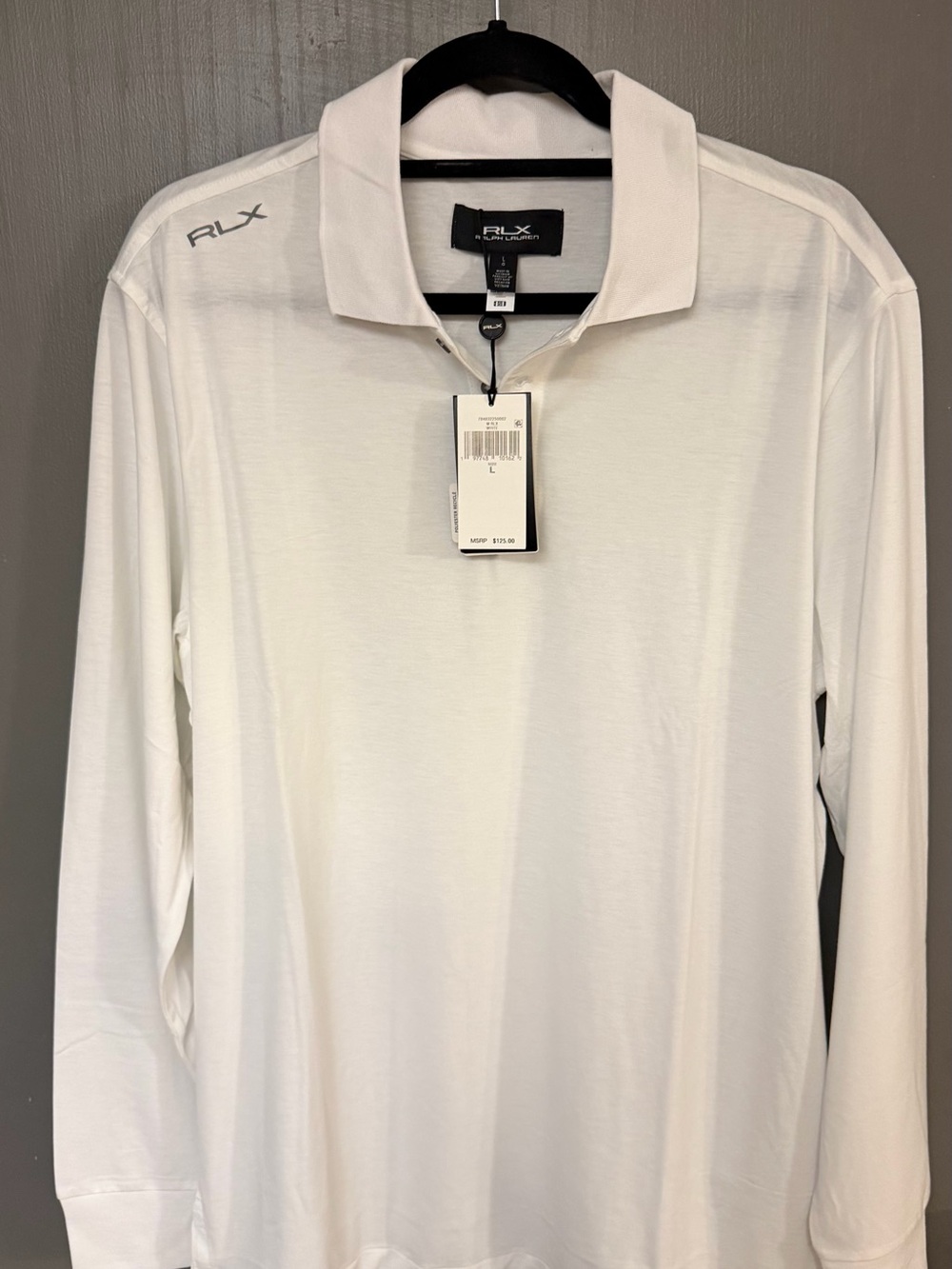 RLX Ralph Lauren Men's Long Sleeve Polo - White